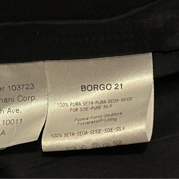 Giorgio Armani Silk Hidden Buttons Black Blazer Borgo 21 - Picture 6 of 13